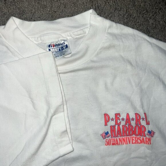 Vintage 1991 Pearl Harbor 50th Anniversary T Shirt Size M Military Art Tee - Picture 3 of 7